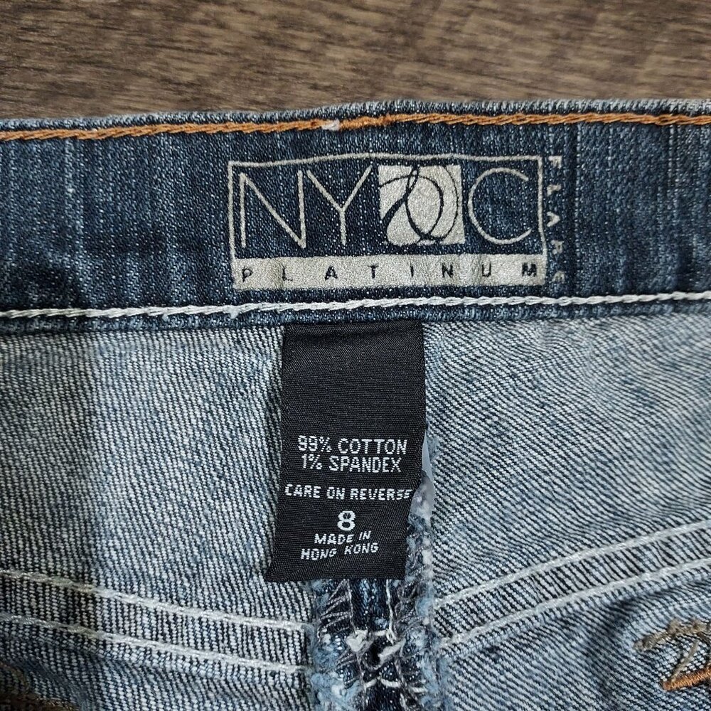 NY&C Brand Women's Flare Jeans Size 8 Wash Denim - Picture 13 of 14